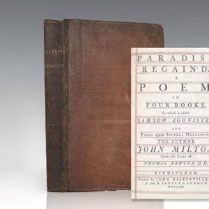 Paradise Regain'd. A Poem in Four Books To which is added Samson Agonistes: and Poems upon Several Occasions