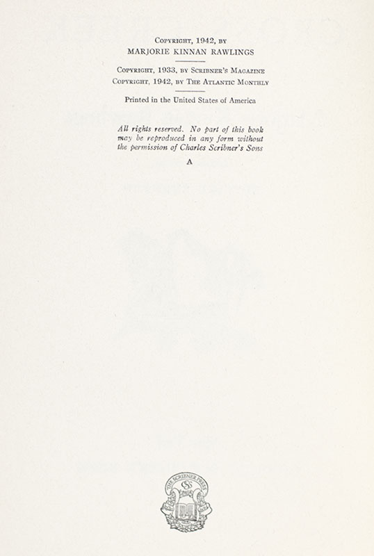 Cross Creek: The Story of the Yearling Country and its People. - Image 3