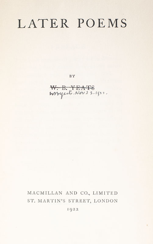 Later Poems