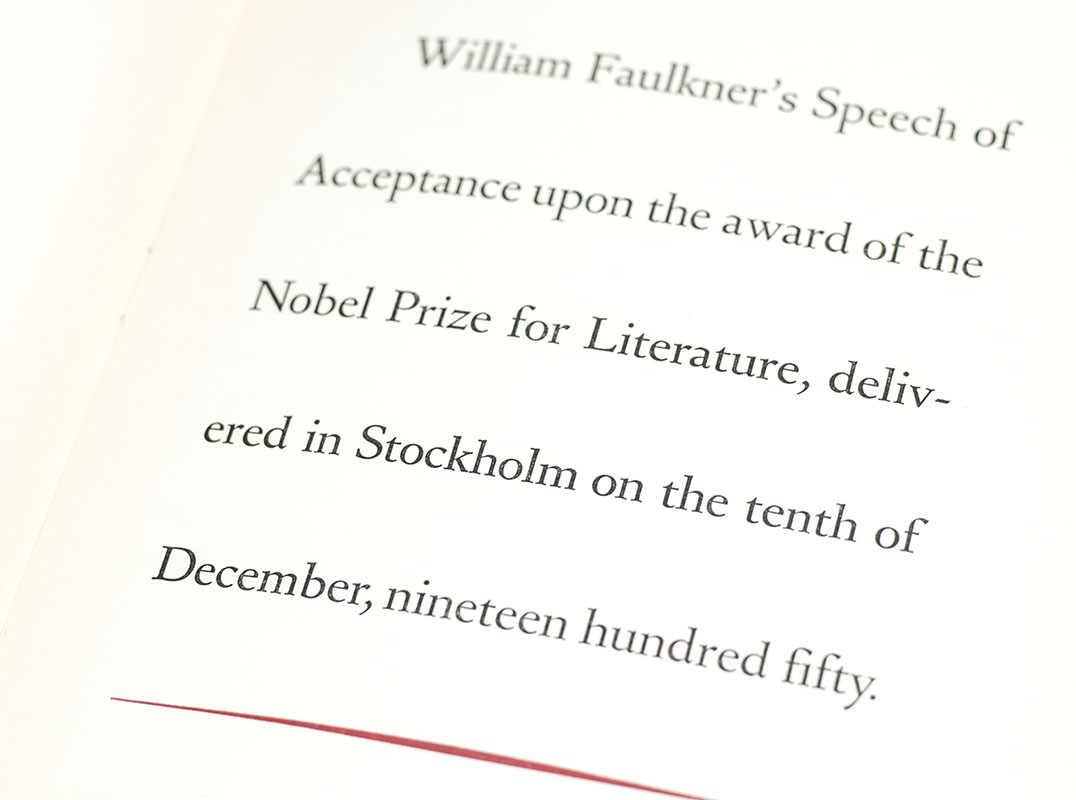 William Faulkner's Nobel Prize Acceptance Speech. - Image 3