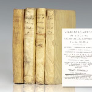 Verdadero método de estudiar, para ser util a la Republica y la Iglesia, proporcionado al estilo, y necessidad de Portugal, expuesto en varias cartas, escrito en idioma Portugués.