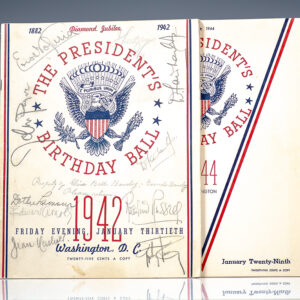 Franklin Delano Roosevelt "President's Birthday Ball" Program Collection.