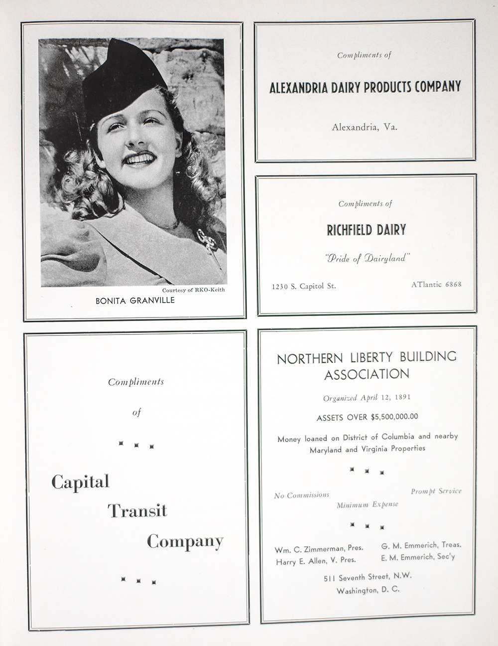 Franklin Delano Roosevelt "President's Birthday Ball" Program Collection.