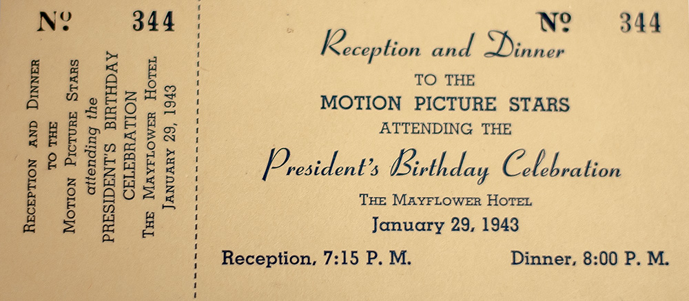 Franklin Delano Roosevelt "President's Birthday Ball" Program Collection.