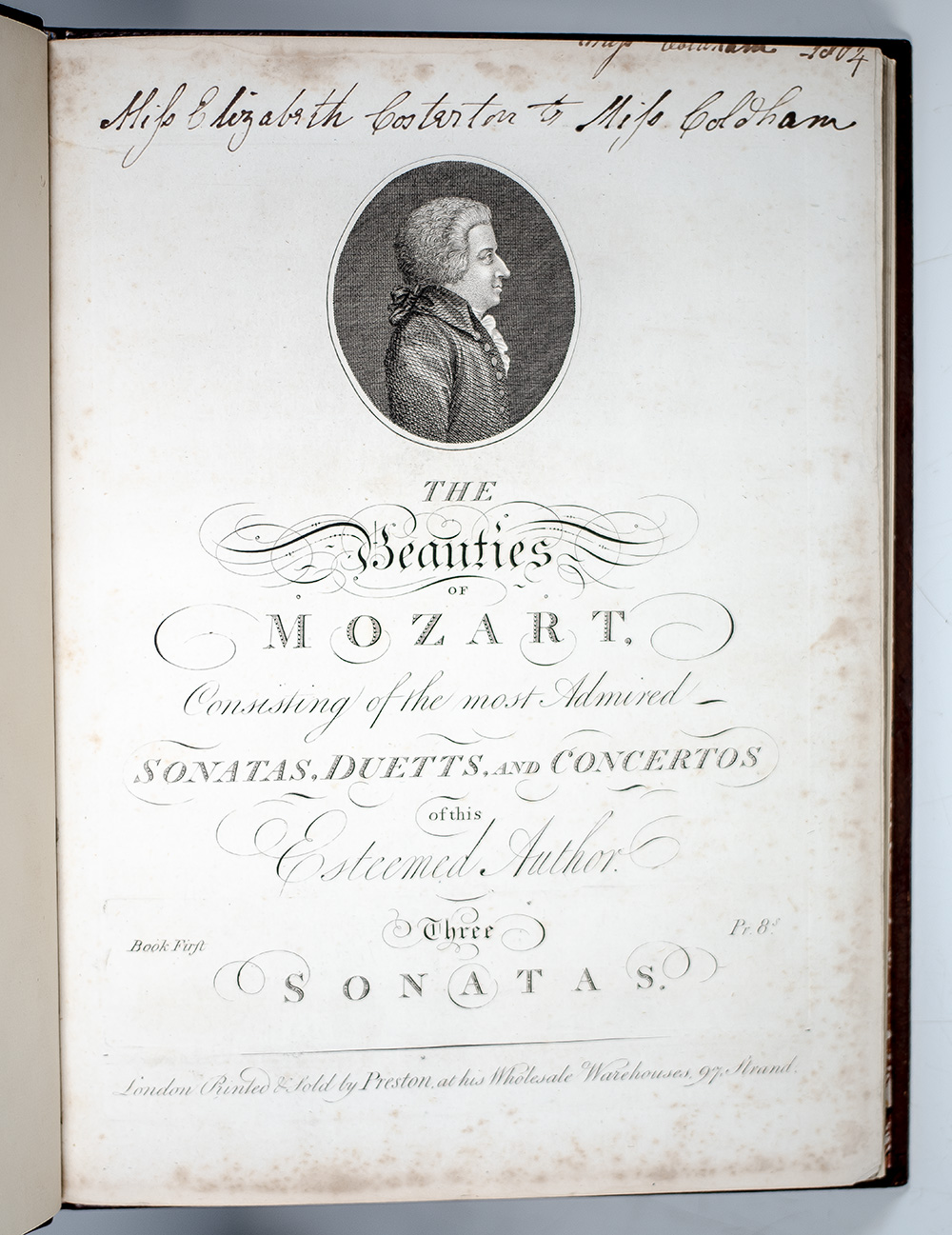 The Beauties of Mozart, Consisting of the Most Admired Sonatas Duetts and Concertos of this Esteemed Author.