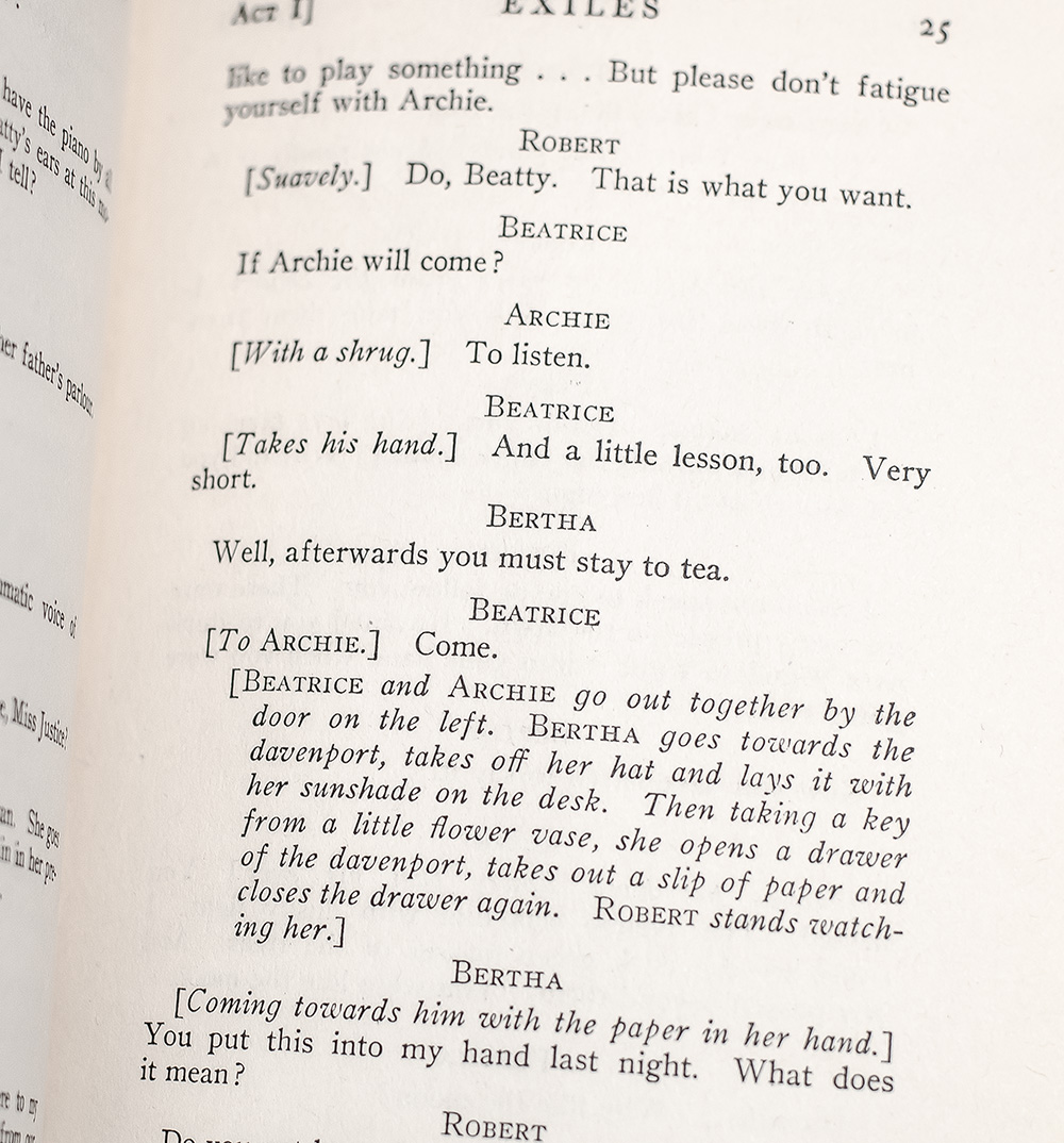 Exiles. A Play in Three Acts.