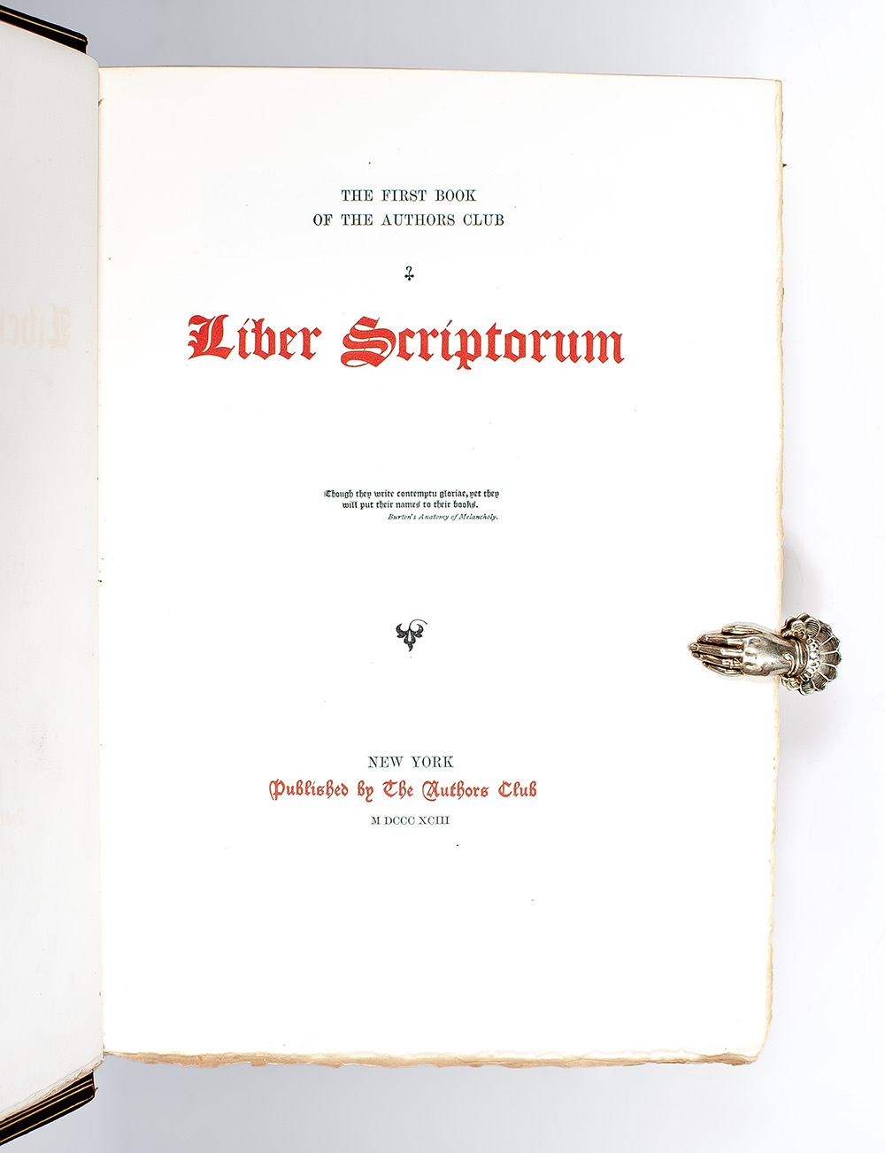 Liber Scriptorum. The First Book of the Authors Club.