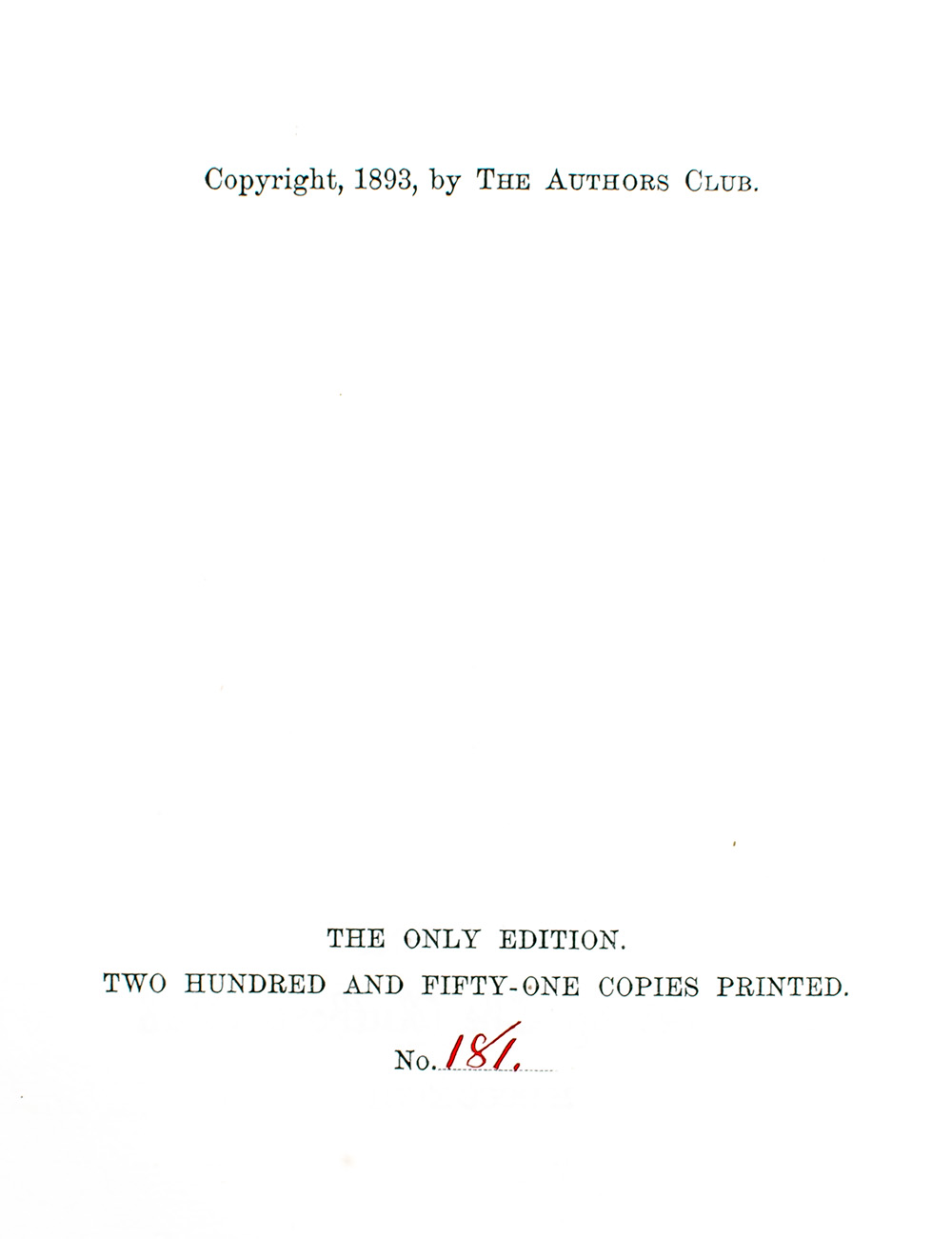 Liber Scriptorum. The First Book of the Authors Club.
