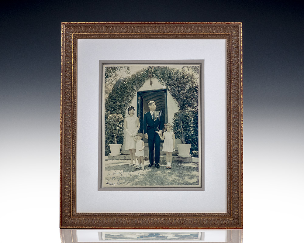 Official White House Kennedy Family Easter 1963 Signed Photograph.