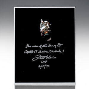 Fred Haise Signed Apollo 13 Photograph.