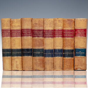 The Great War Library "Shoulder Strap" Set of Civil War Memoirs Including: Memoirs of Gen. W. T. Sherman, Personal Memoirs of U. S. Grant, Personal Memoirs of P. H. Sheridan, McClellan's Own Story, and Tenting on the Plains: or Gen. Custer in Kansas and Texas.