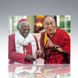 Dalai Lama and Desmond Tutu Signed Photograph.