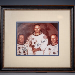 Neil Armstrong, Michael Collins, and Buzz Aldrin Signed Photograph.