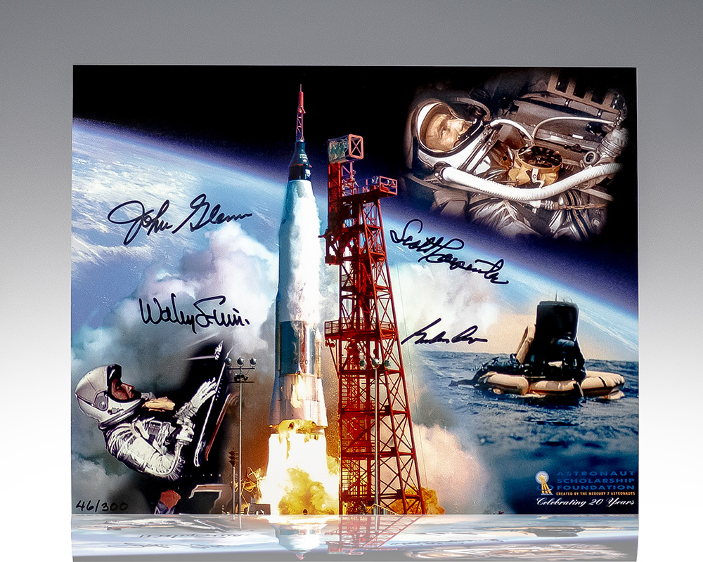 John Glenn, Scott Carpenter, Wally Schirra, and Gordon Cooper Signed Photograph.