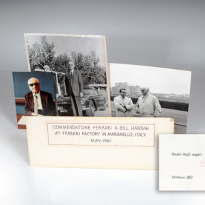 Enzo Ferrari Typed Note Signed.
