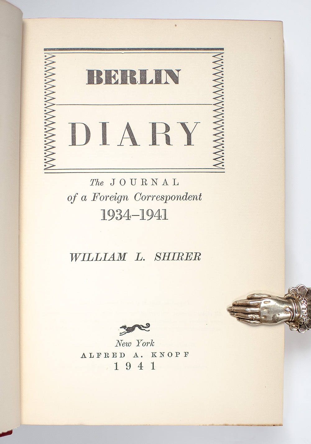Berlin Diary: The Journal of a Foreign Correspondent, 1934-1941.