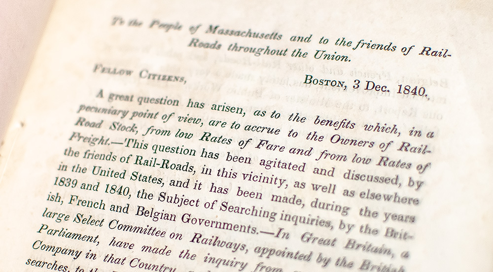 An Address by P.P.F. Degrand, on the Advantages of Low Fares, and Low Rates of Freight, Practically Illustrated by the Deep Researches of the British, French and Belgian Governments; Unanimously Approved and Adopted, and Ordered to be Published, by a Meeting of Gentlemen Friendly to Internal Improvements, Held in Boston, Dec. 3, 1840.