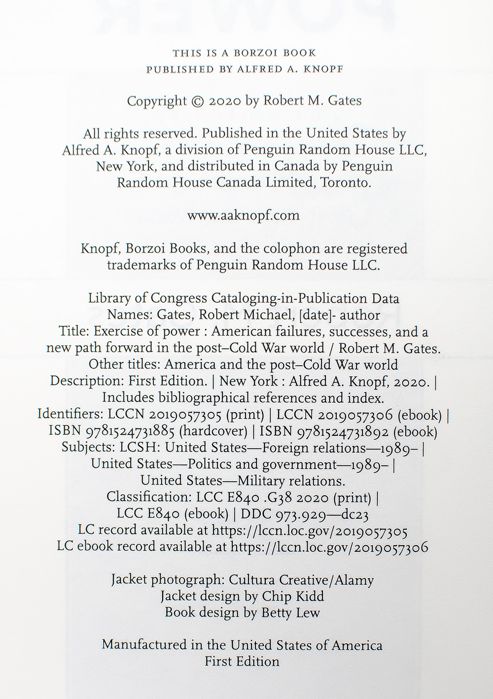 Exercise of Power: American Failures, Successes, and a New Path Forward in the Post-Cold War World.
