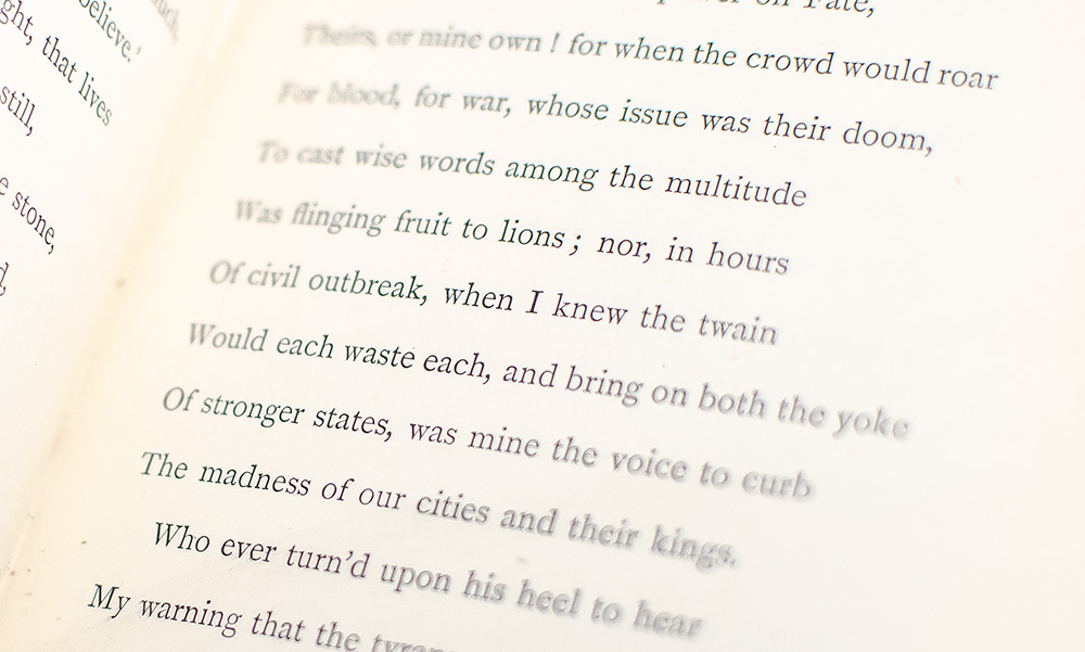 Tiresias and Other Poems.