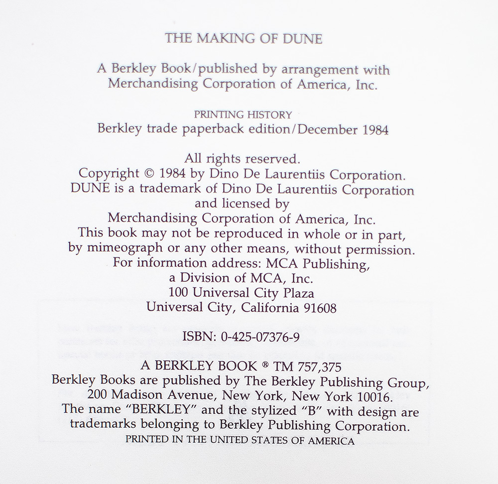 The Making of Dune.