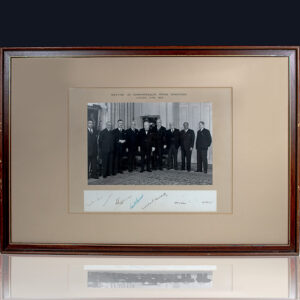 Winston S. Churchill Signed 1953 Meeting of Commonwealth Prime Ministers Conference Photograph.