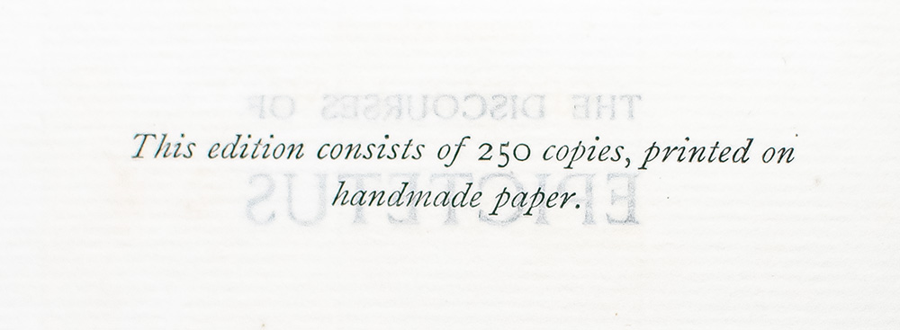 The Discourses of Epictetus.