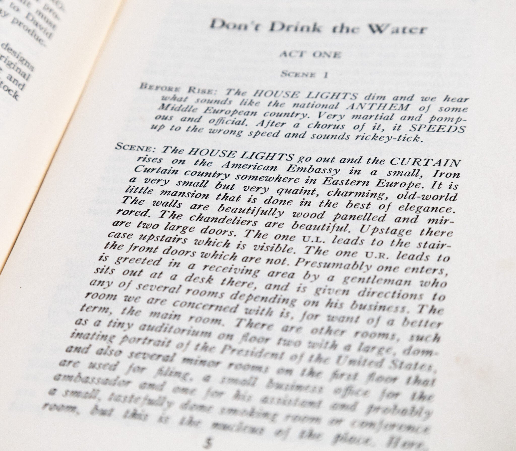 Don't Drink the Water.