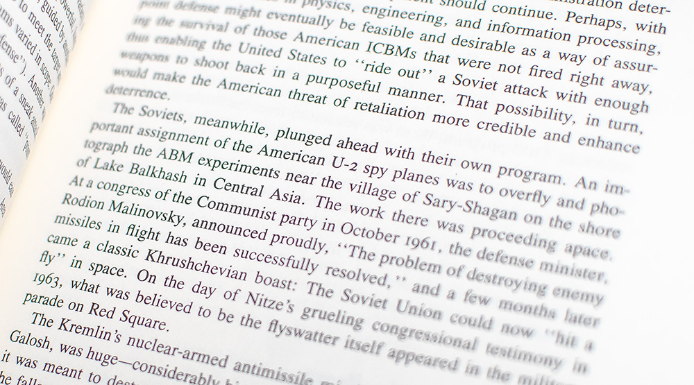 The Master of the Game: Paul Nitze and the Nuclear Peace.