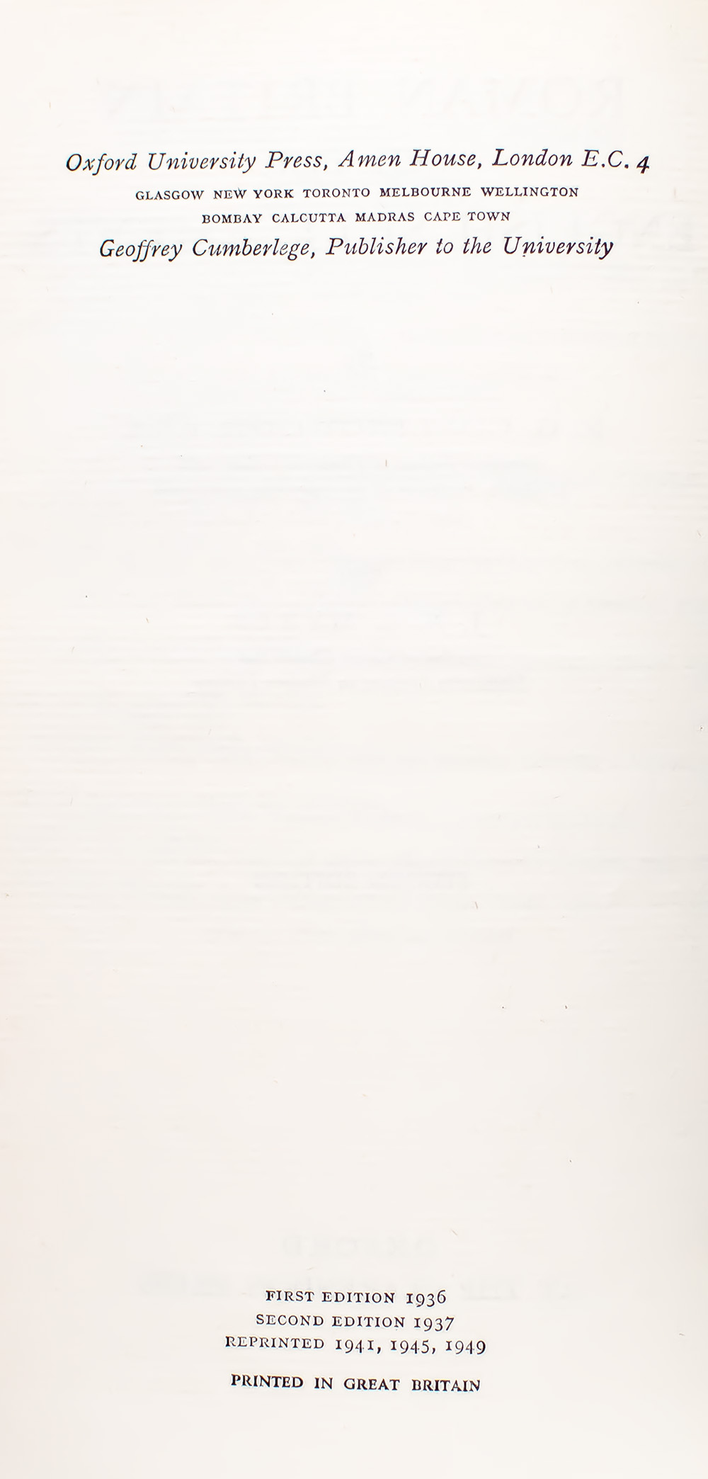 The Oxford History of England.