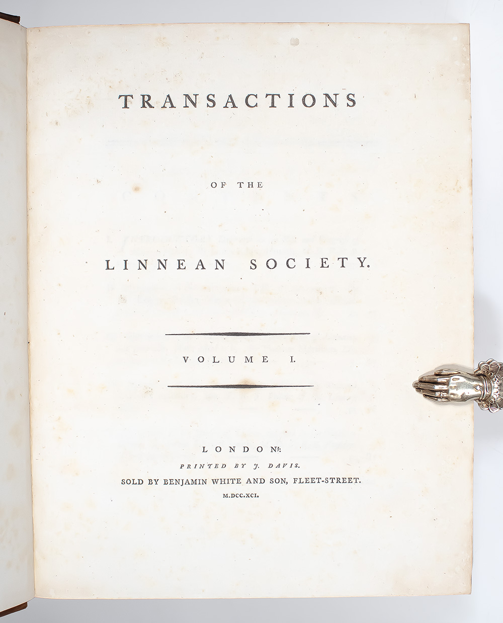The Transactions of the Linnean Society of London. Vol. I-X.