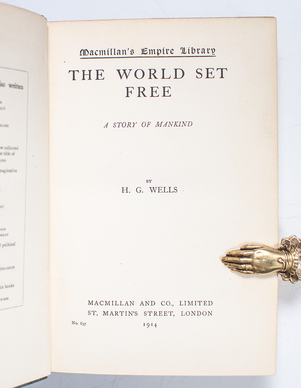 The World Set Free: A Story of Mankind.
