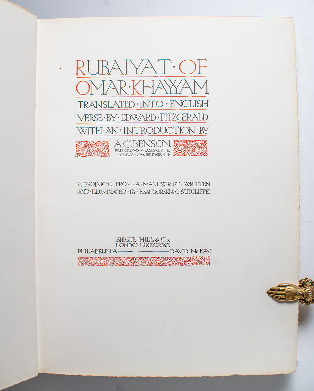 Rubaiyat of Omar Khayyam.