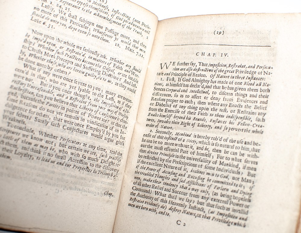 The Great Case of Liberty of Conscience Once More Briefly Debated & Defended, by the Authority of Reason, Scripture, and Antiquity.