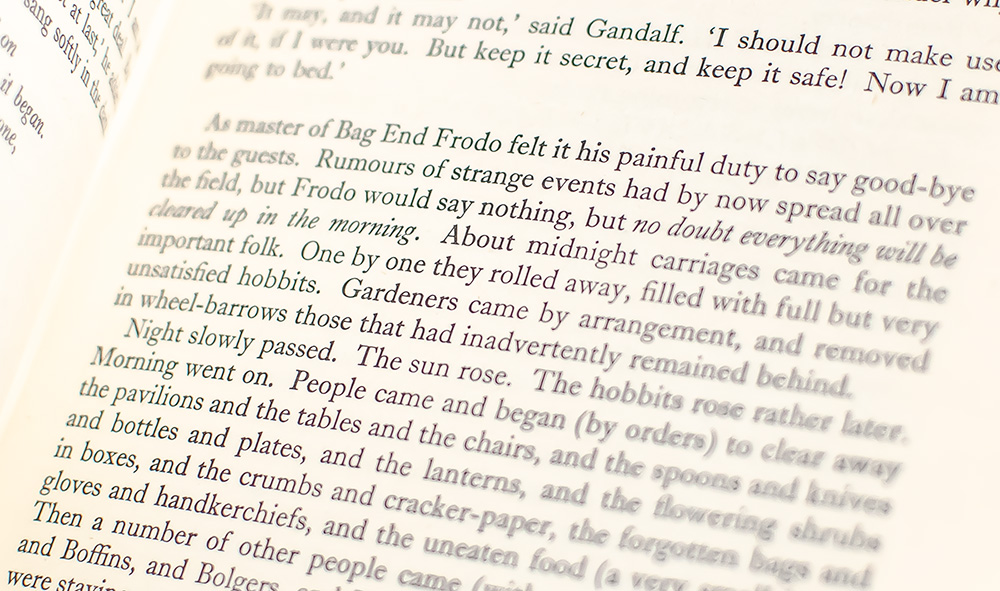 The Lord of The Rings Trilogy: The Fellowship of the Ring, The Two Towers, The Return of the King.