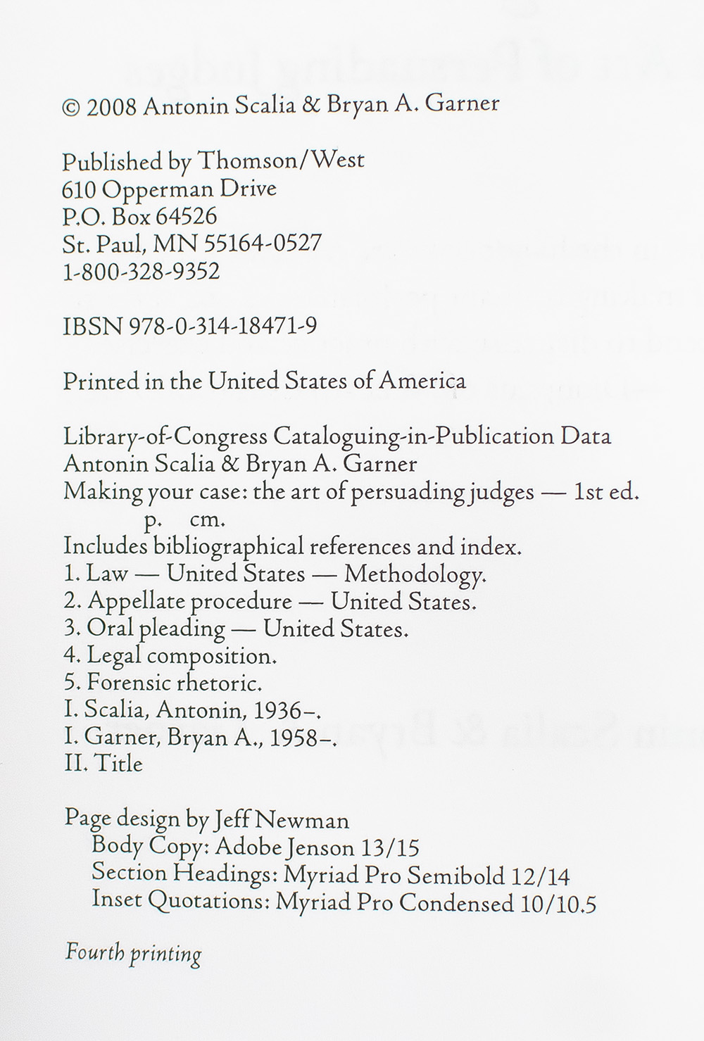 Making Your Case: The Art of Persuading Judges.