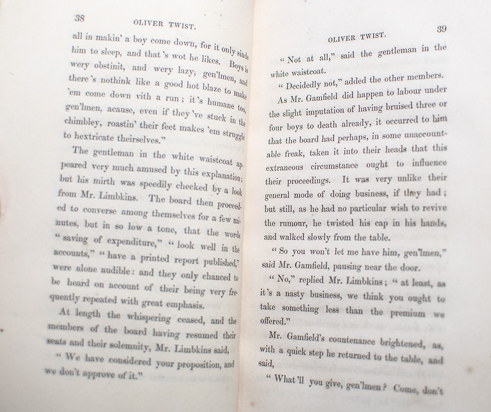 Oliver Twist; Or, the Parish Boy's Progress. By "Boz."