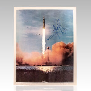 Neil Armstrong Signed Print of the Apollo VIII Launch.