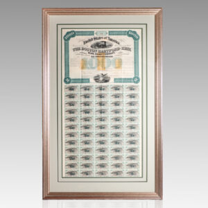 Boston, Hartford, and Erie Rail Road Company Bond.