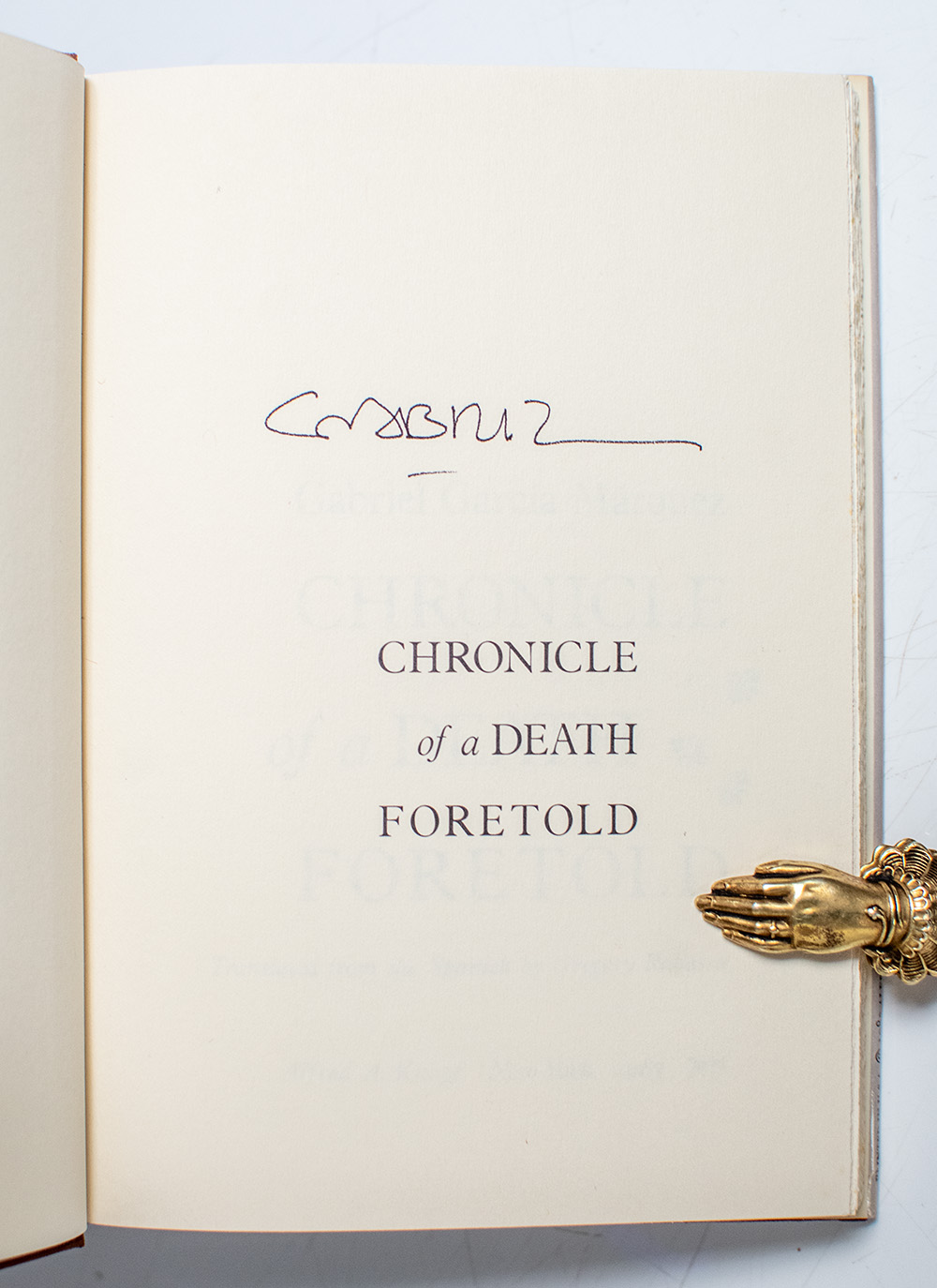 Chronicle of a Death Foretold.