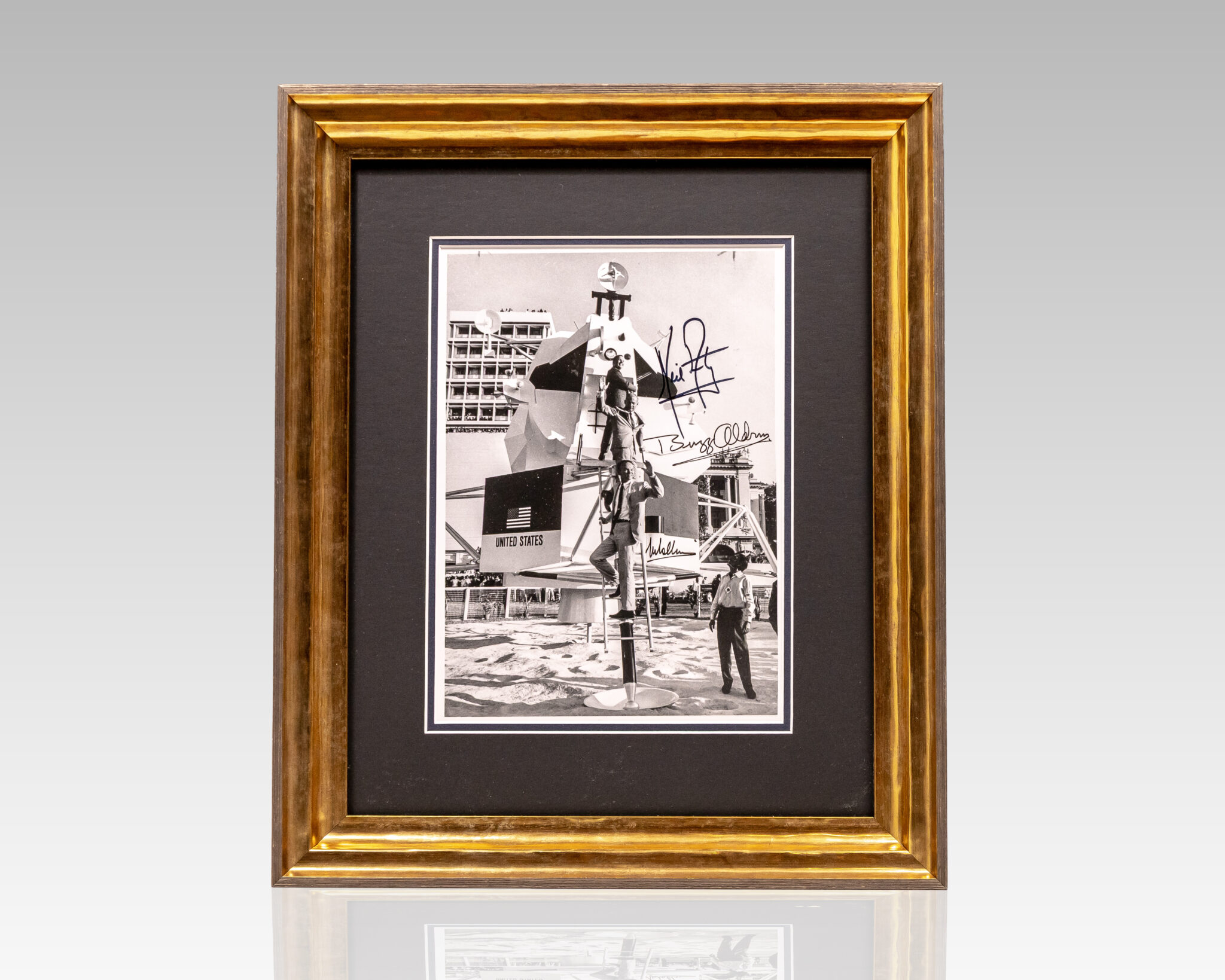 Neil Armstrong, Buzz Aldrin, and Michael Collins Signed Photograph.