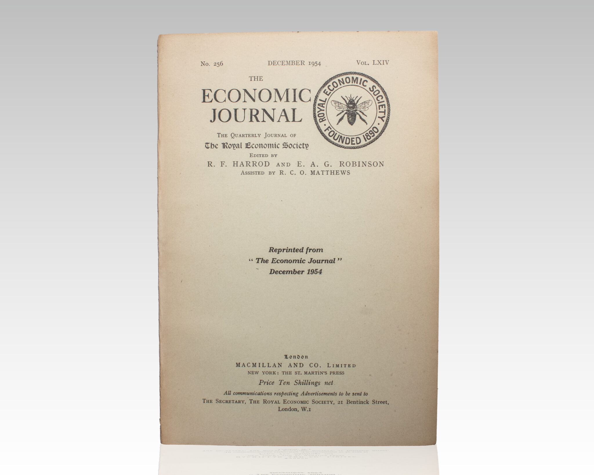 The Economic Journal: The Quarterly Journal of The Royal Economic Society. December 1954. [Keynes and Supply Functions: A Rejoinder].