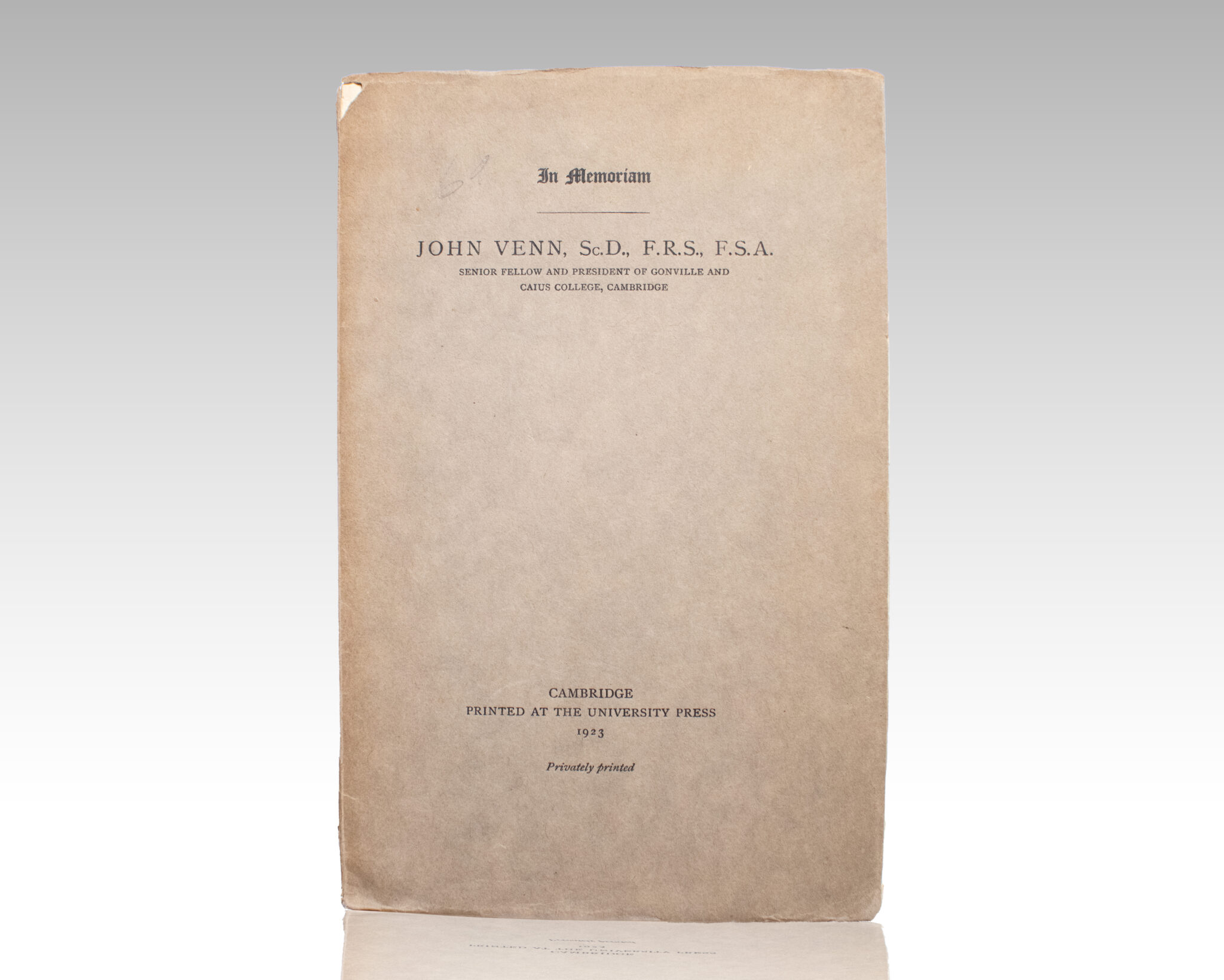 In Memoriam: John Venn.