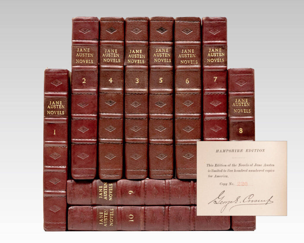 The Novels of Jane Austen: Sense and Sensibility, Pride and Prejudice, Mansfield Park, Emma, Northanger Abbey, Persuasion.