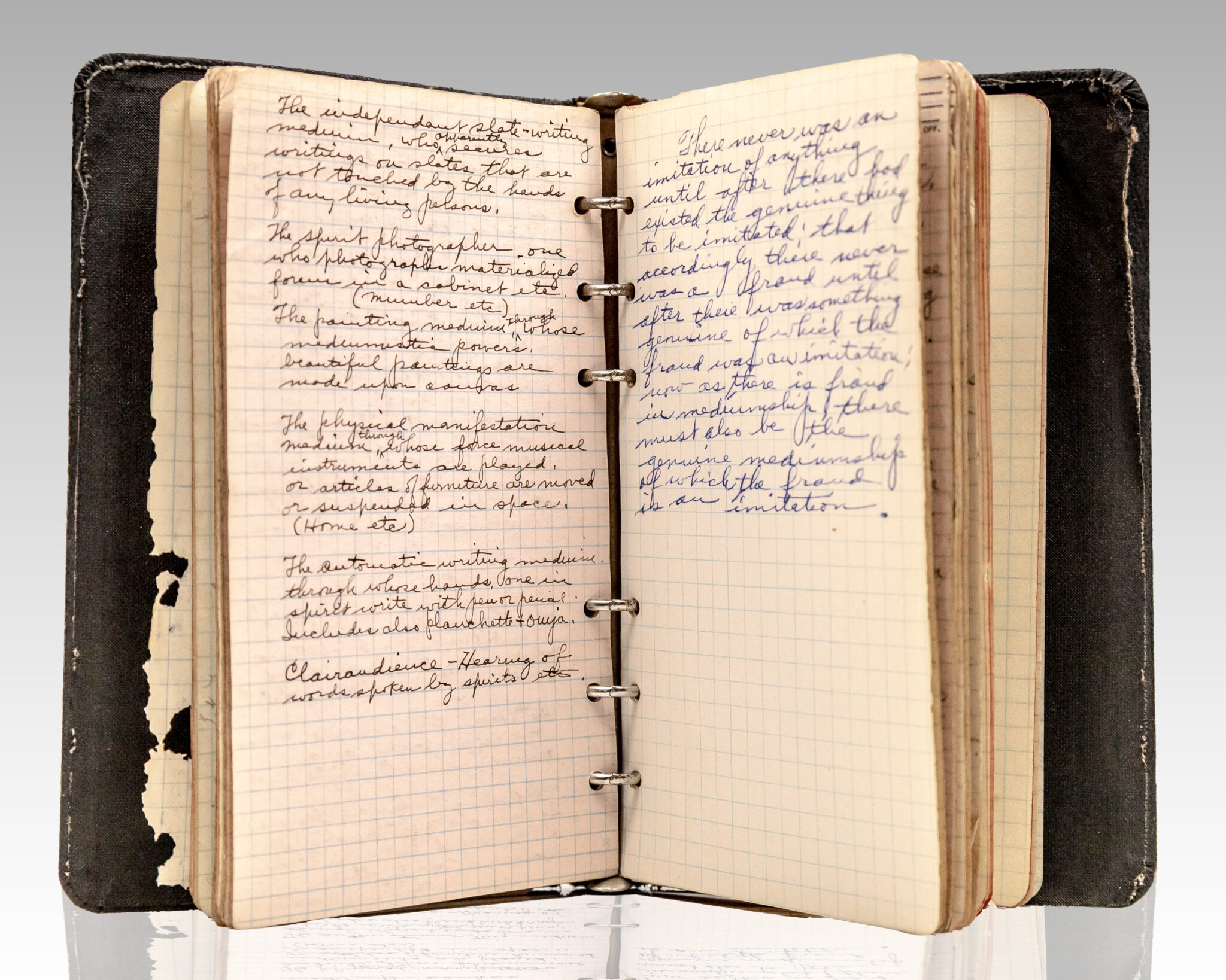 Oscar Teale Signed Houdini Contract Draft, Personal Notebook, and Harper & Brothers Editorial Letter To Harry Houdini.