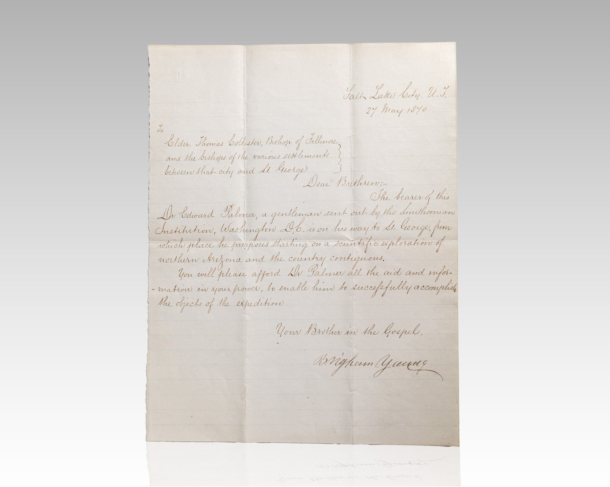 Brigham Young Autograph Letter Signed.