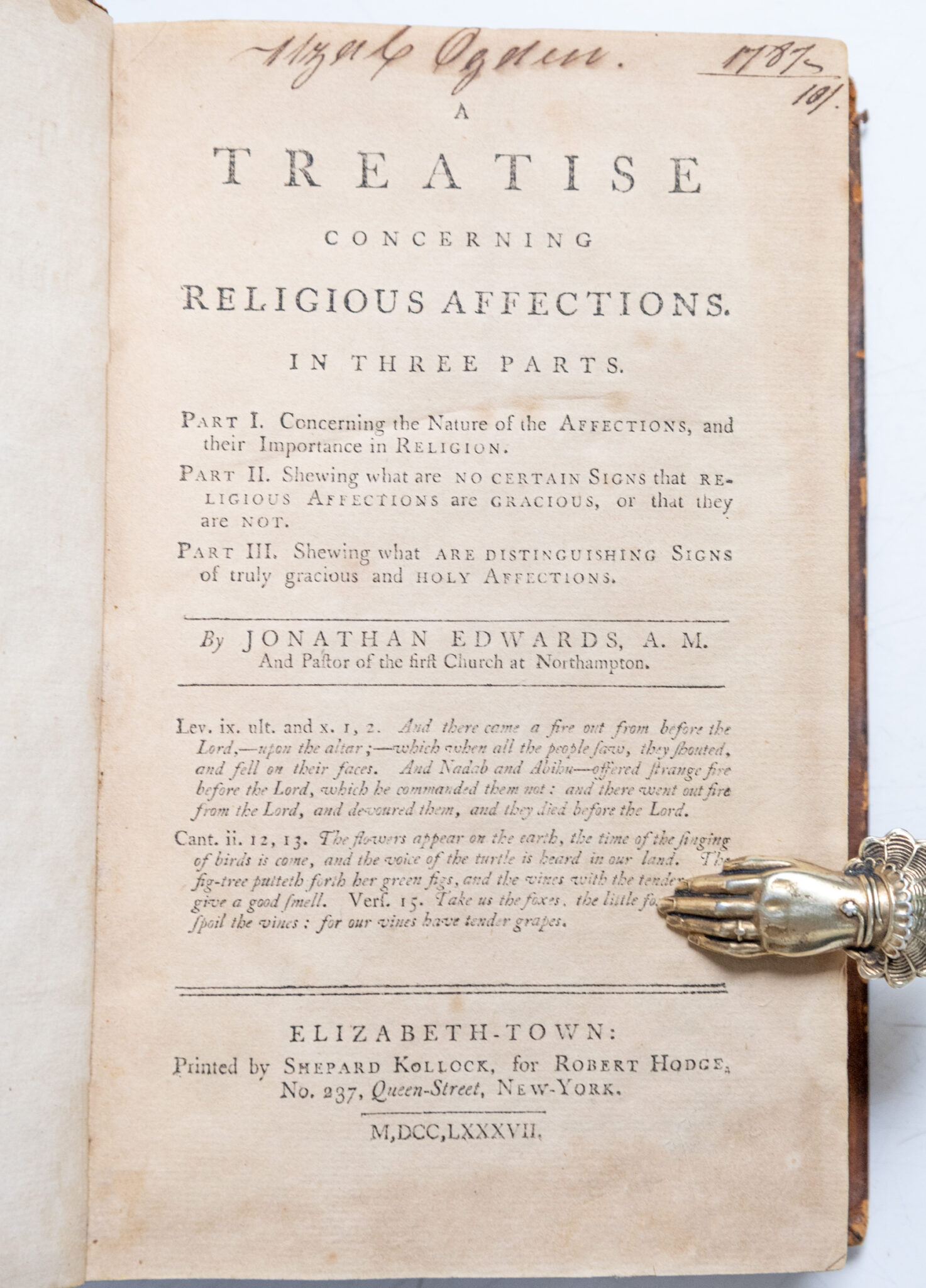 A Treatise Concerning Religious Affections. In Three Parts.