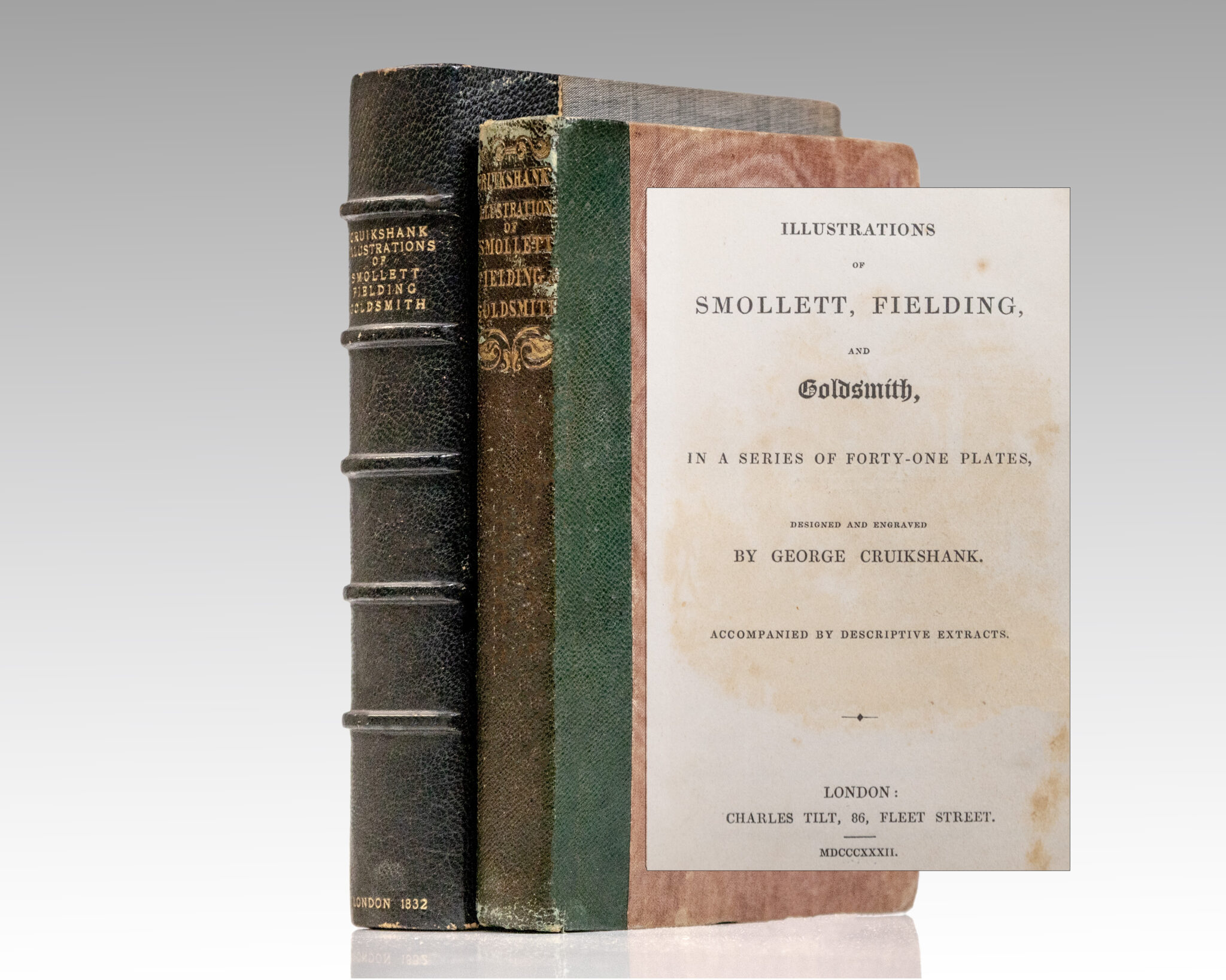 Illustrations of Smollett, Fielding and Goldsmith, in a Series of Forty-One Plates, Designed and Engraved by George Cruikshank.