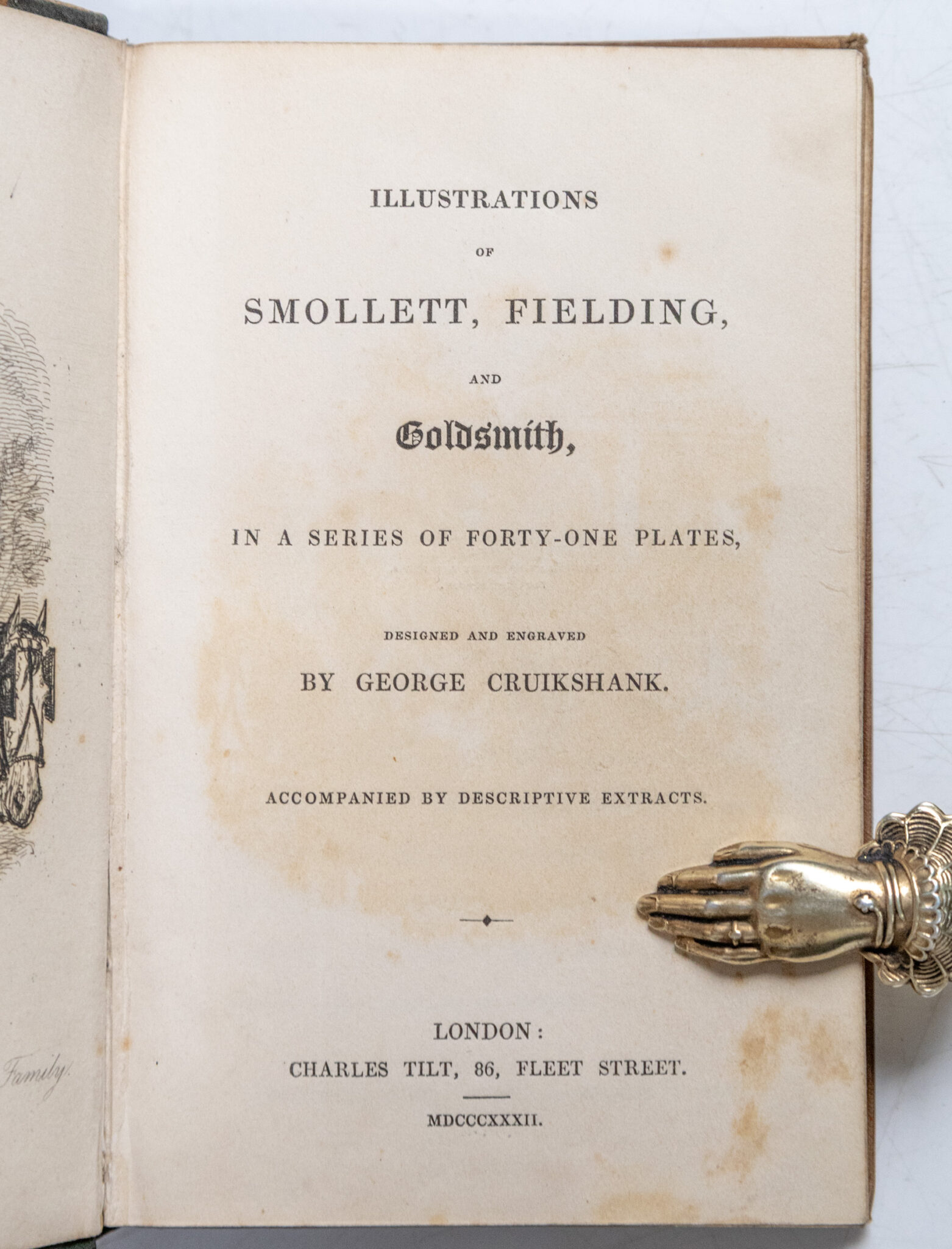 Illustrations of Smollett, Fielding and Goldsmith, in a Series of Forty-One Plates, Designed and Engraved by George Cruikshank.