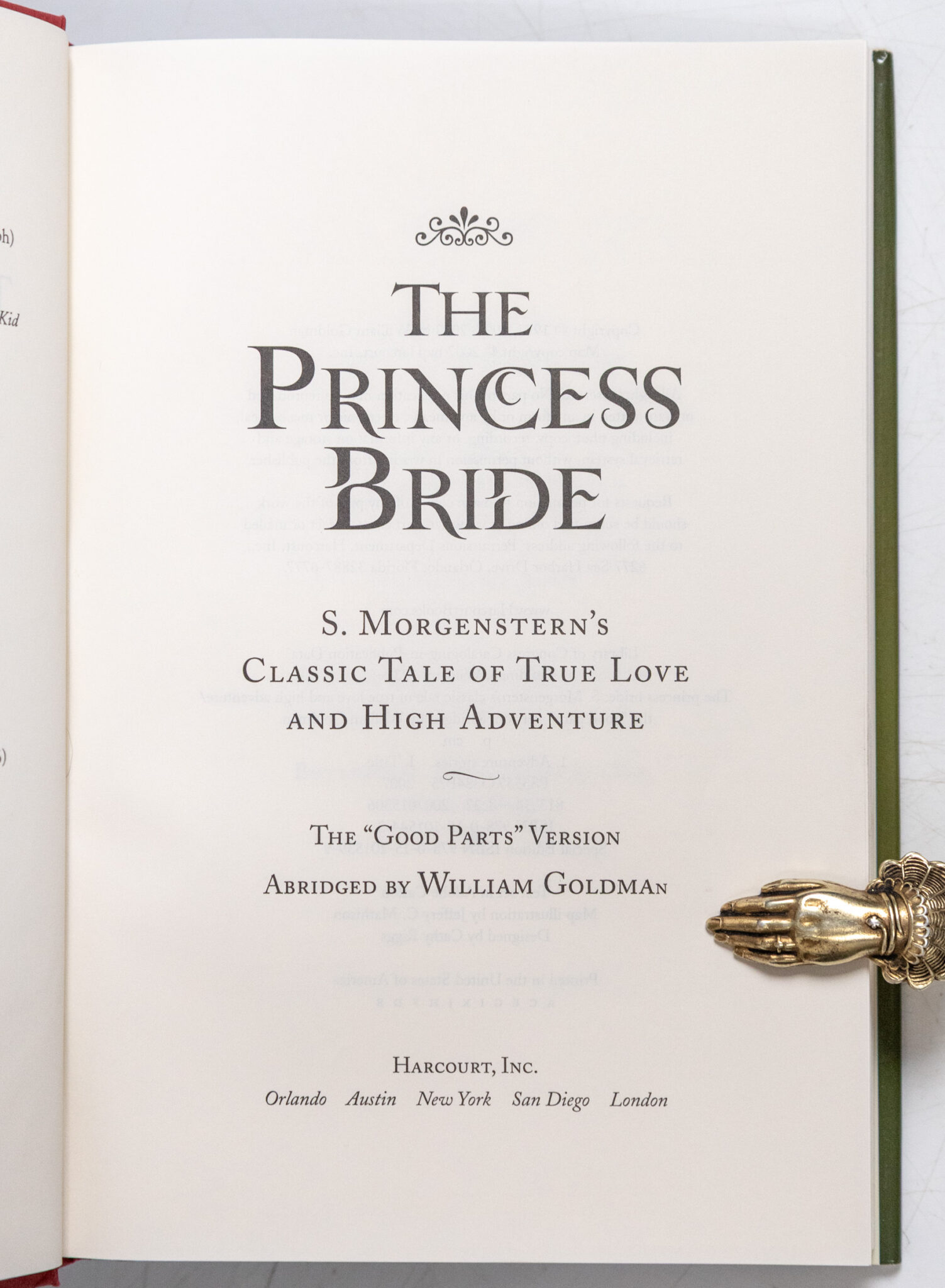 The Princess Bride. S. Morgenstern's Classic Tale of True Love and High Adventure.