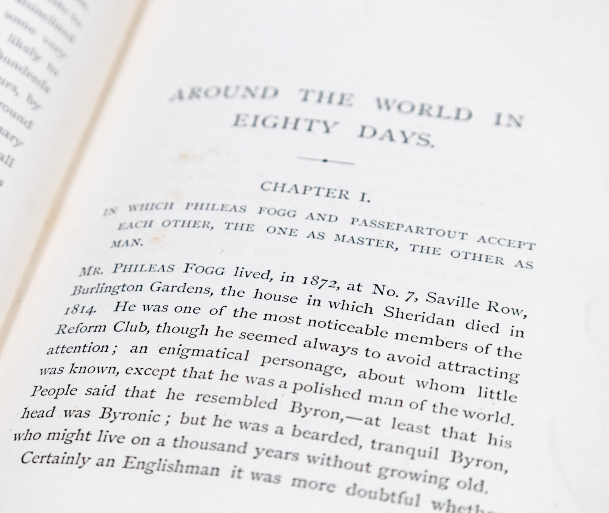Around the World in Eighty Days.